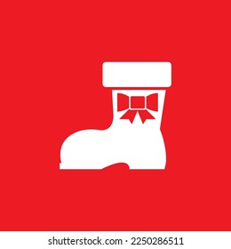 Cotton boots icon, graphics resource template, vector illustration.