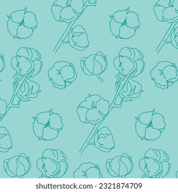 cotton branch line pattern natural