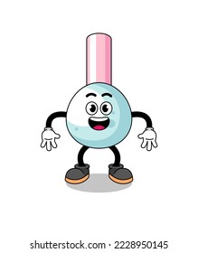 cotton bud cartoon with surprised gesture , character design
