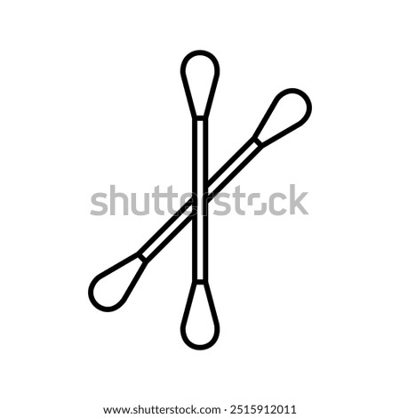 Cotton Bud Icon, for mobile concept and web design color editable