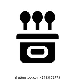 icono de brote de algodón. icono de glifo vectorial para su sitio web, móvil, presentación y diseño de logotipo.