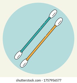Cotton bud icon vector illustration