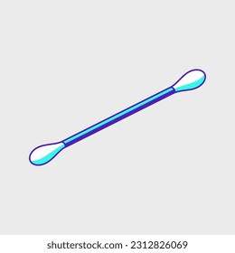 Cotton Bud isometric vector illustration