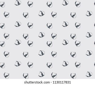Cotton bud leaf flower vector hand drawn seamless pattern, packaging, label, identity, branding. Stylish seamless pattern texture design with cotton flowers. Sketch vector illustration