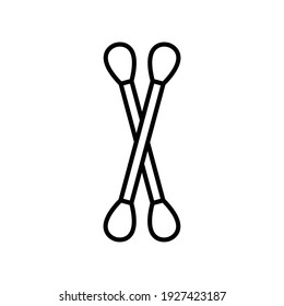 cotton bud line icon vector