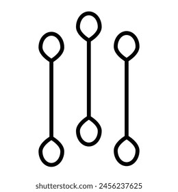 Cotton Bud Vector Line Icon Design