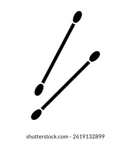 Algodão brotos para higiene. Ilustração vetorial.