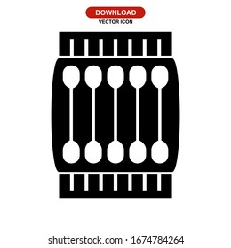 cotton buds icon or logo isolated sign symbol vector illustration - high quality black style vector icons

