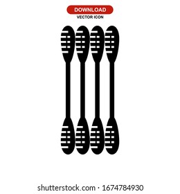 cotton buds icon or logo isolated sign symbol vector illustration - high quality black style vector icons
