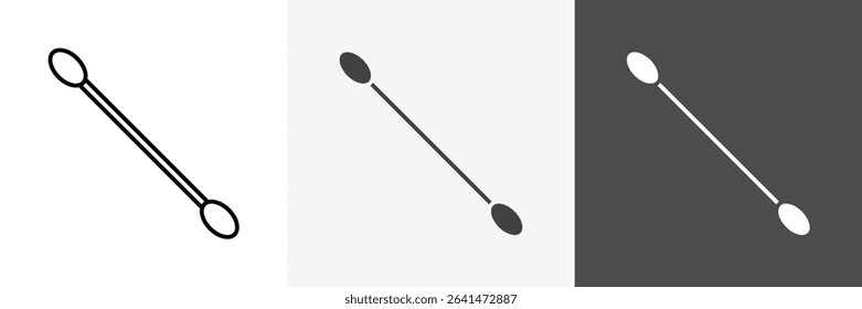 Cotton buds icon set vector art
