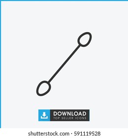 cotton buds icon. Simple outline cotton buds vector icon. On white background.