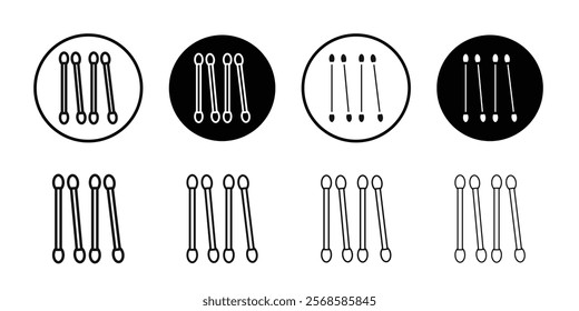 Cotton buds icon Simple thin outline