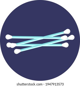 Cotton buds, illustration, vector on white background.