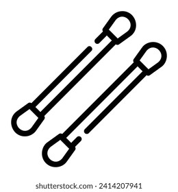 brotes de algodón Icono Fondo Blanco