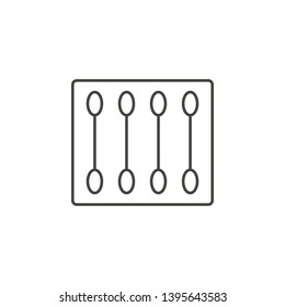 Cotton buds, cotton stick icon - Vector. Simple element illustration natural concept. Cotton buds, cotton stick icon - Vector. Organic concept vector illustration. on white background