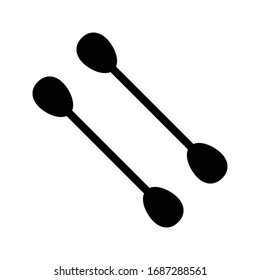 ícono plano de glifo vectorial de algodón 