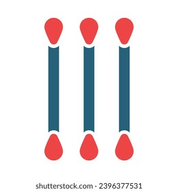 Cotton buds Vector Glyph Two Color Icons For Personal And Commercial Use.
