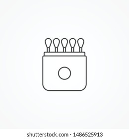 Cotton buds vector icon sign symbol