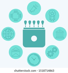 Cotton buds vector icon sign symbol