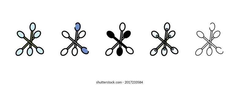 cotton buds vector type icon  