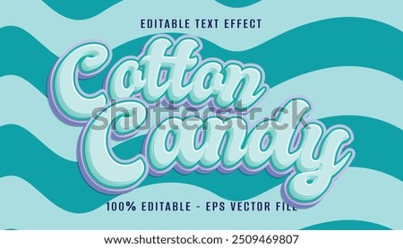 cotton candy 3d text effect design