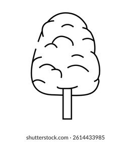 cotton candy carnival vintage show line icon vector. cotton candy carnival vintage show sign. isolated contour symbol black illustration