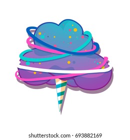 Cotton candy cartoon creative design. Vector illustration