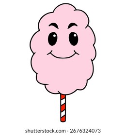 Zuckerwatte, handgezeichnet, einzelne Vektorgrafik