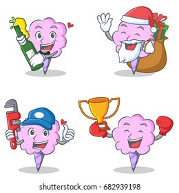 Cotton candy character set with beer gift plumber winner