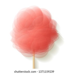 Cotton candy Coral color on a white background