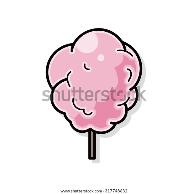 Cotton Candy Doodle Stock Vector (royalty Free) 317748632