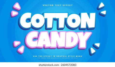 Cotton Candy editable text effect Template Suitable for kids style theme