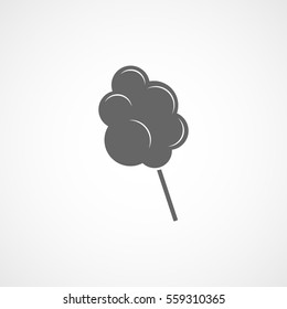 Cotton Candy Flat Icon On White Background