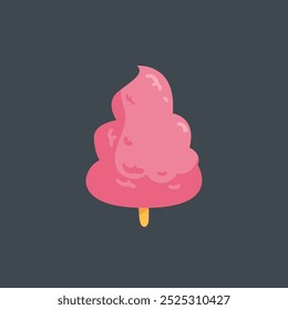 cotton candy in flat vector design.