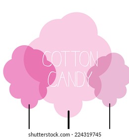 Cotton Candy, Candy Floss, Vector Illustration