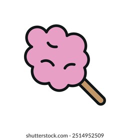 Cotton candy food beverage icon vector basic design simple and modern concept templates