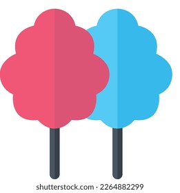 Cotton candy fully editable vector icon

