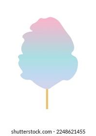 Cotton Candy in a Gradient Color, Vector Template.