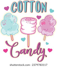 cotton candy graphic tees for girl