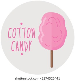 Cotton candy icon clipart isolated vector illustration