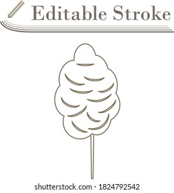 Cotton Candy Icon. Editable Stroke Simple Design. Vector Illustration.