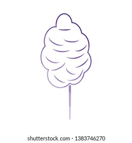 Icono de caramelo de algodón. Diseño de color plano. Ilustración vectorial.