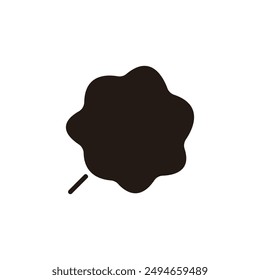 Cotton candy icon. Flat silhouette version.