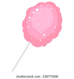 Cotton candy icon in flat style.