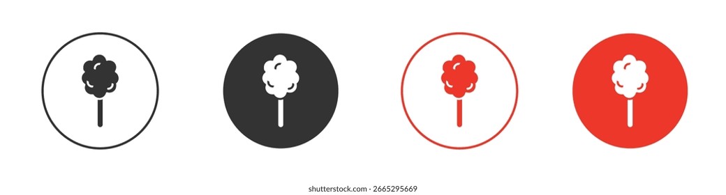 Baumwolle Candy Symbol für Logo, Vektorzeichen Symbol für Design