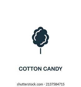 Cotton Candy icon. Monochrome simple icon for templates, web design and infographics