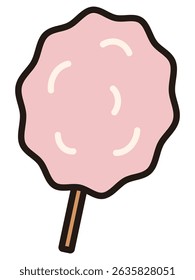 Cotton candy icon, simple vector illustration