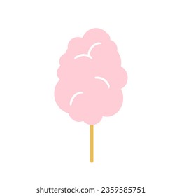 Icono de caramelo de algodón.  Postre dulce para sitios web, logo. Ilustración vectorial.