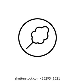 Cotton candy icon Thin vector set