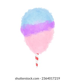 Cotton Candy Illustration Logo With Three Soft Colors